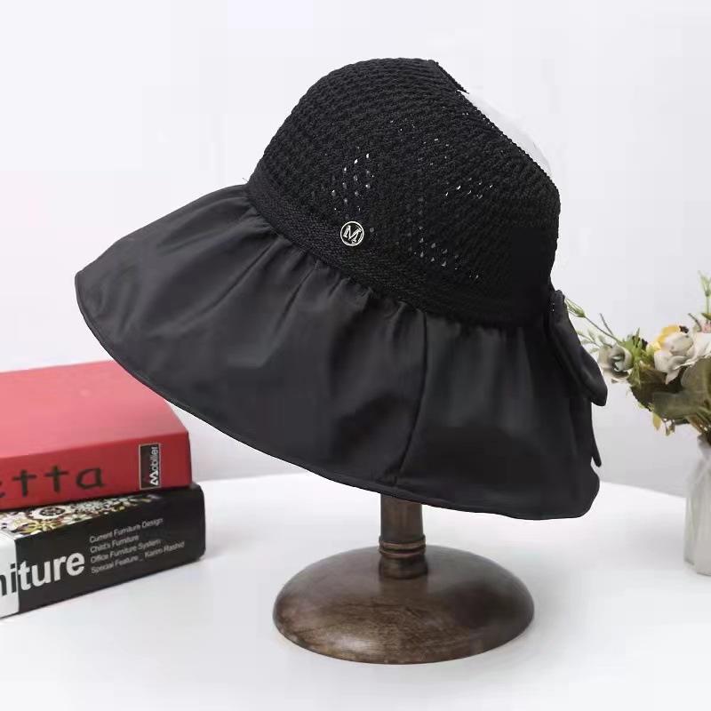 Fisherman's Hat Children's Spring and Autumn Outdoor Big Eaves Sunscreen Hat Versatile Double-sided Solid Color Foldable Sun Hat
