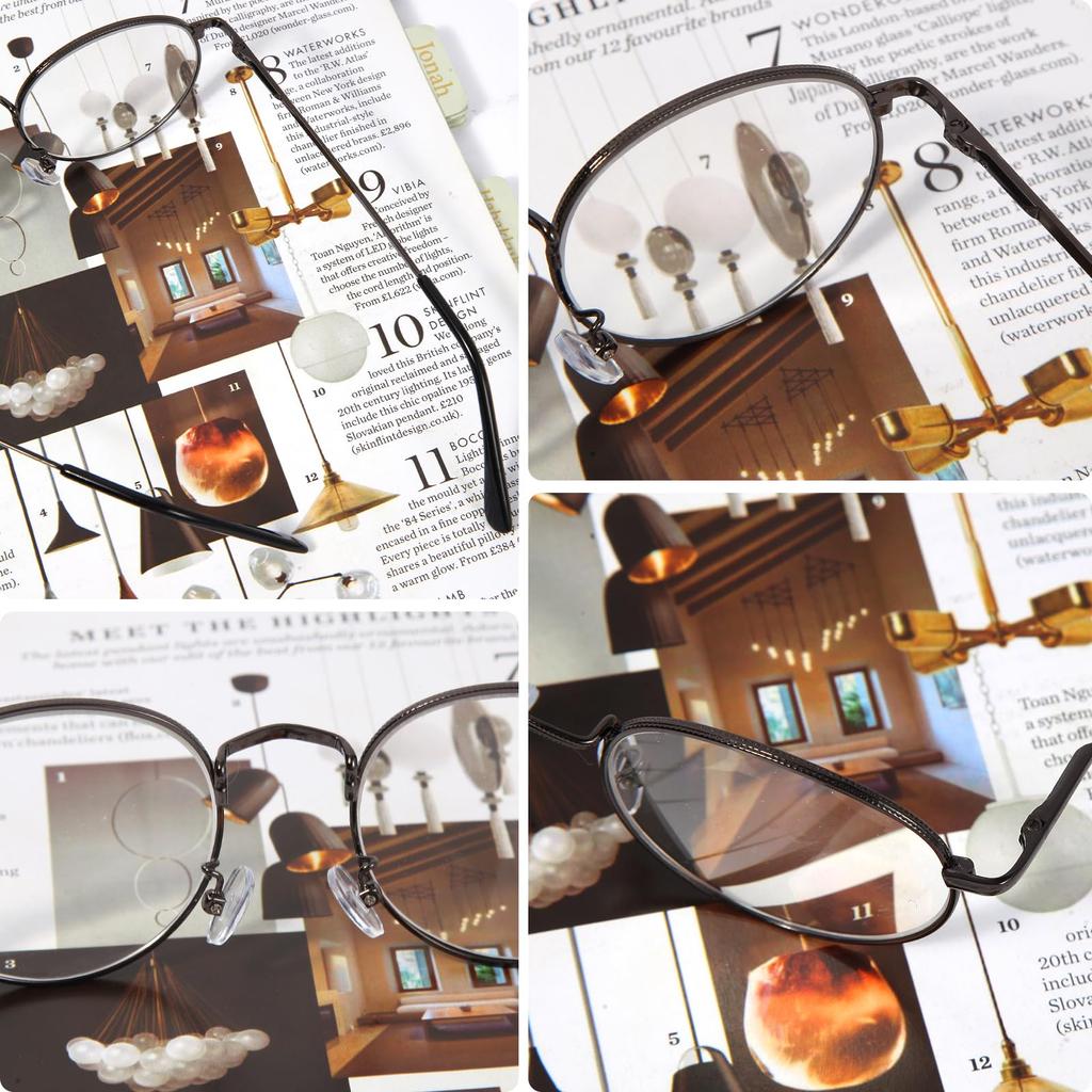 Bifocal Reading Progressive Multifocal Blue Light Titanium Resin Prescription [KIHASU] Glasses, Glasses, Blocking, Men's & Women's, Stylish, Half-Rim,