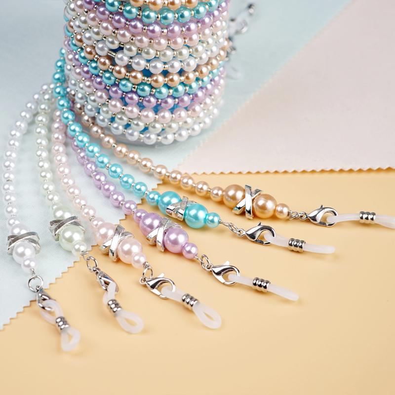 1PC Mode Imitation Perle Maske Kette Lanyard Halter Gläser Riemen Hängenden Seil Brillen Zubehör