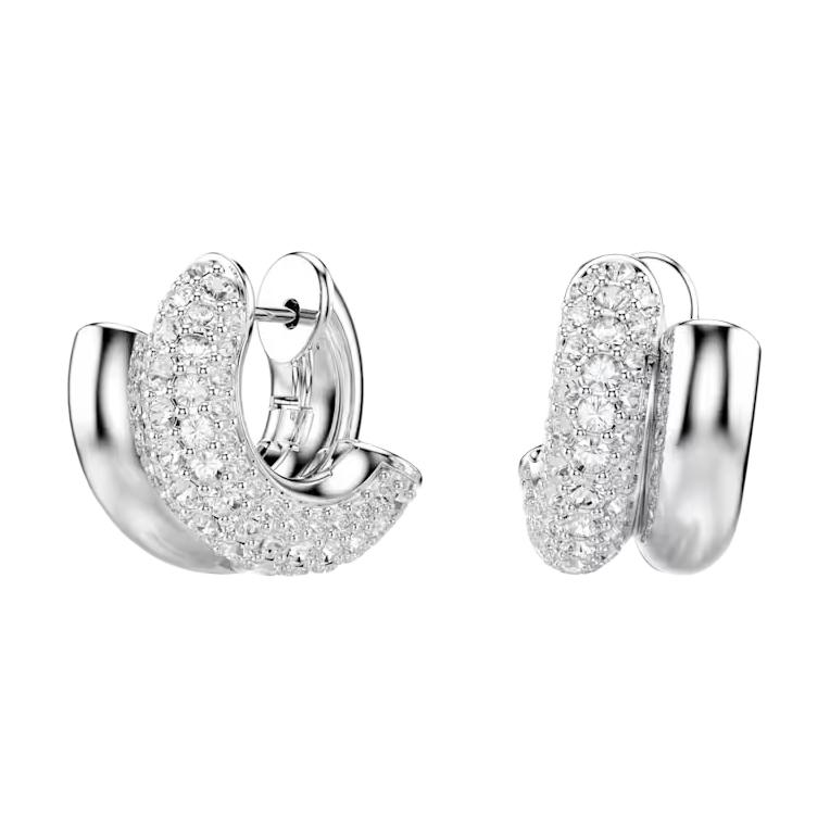 Swarovski Dextera Round Cut Earrings Unisex earrings White 5738197 Box (Random Color)