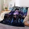 This 3DThe new Suicide Squad printed blanket is a warm and comfortable flannel blanket suitable for bedrooms, sofas, beds, chai
