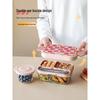 CAMUZ 1000ml 3-Compartment Glass Lunch Box with Cutlery