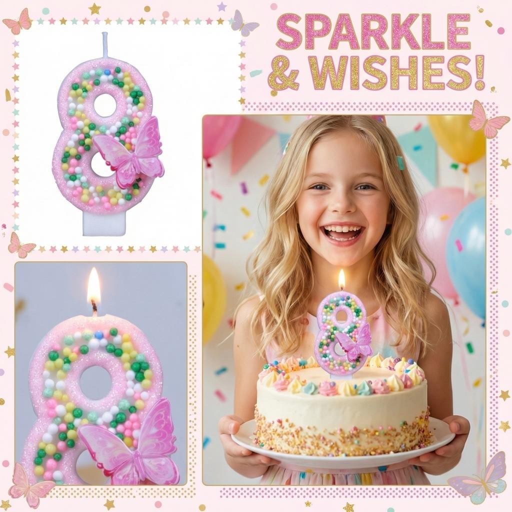 Fashion Cartoon Creative Birthday Candles Party Digital Candles