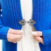 4 Pieces Vintage Sweater Clips Cardigan Clip Shawl Clips Retro Cloak Sweater Clips Antique Swirl Collar Clip Clasps