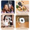 Rechargeable Clip-On Ring Light - 3-Level LED for Smartphone Tablet Photography Live Streams