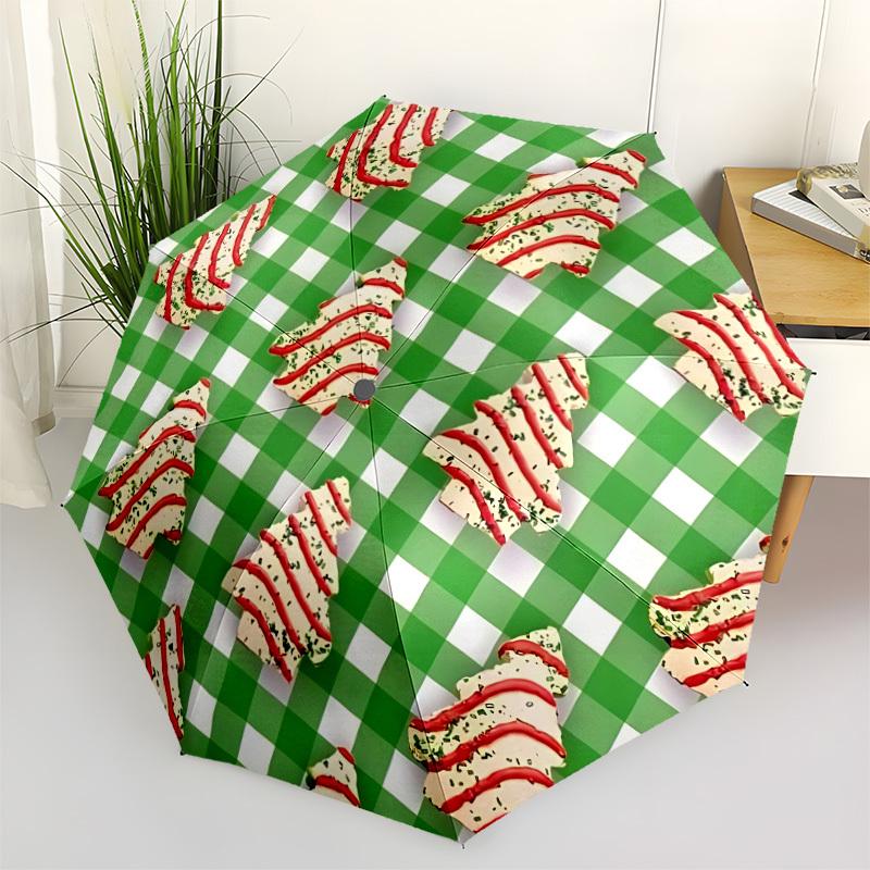 

1pc Tree Cookies Automatic Opening and Closing Folding Umbrella with 8 Iron Ribs - Portable, Foldable for Travel yy251124159