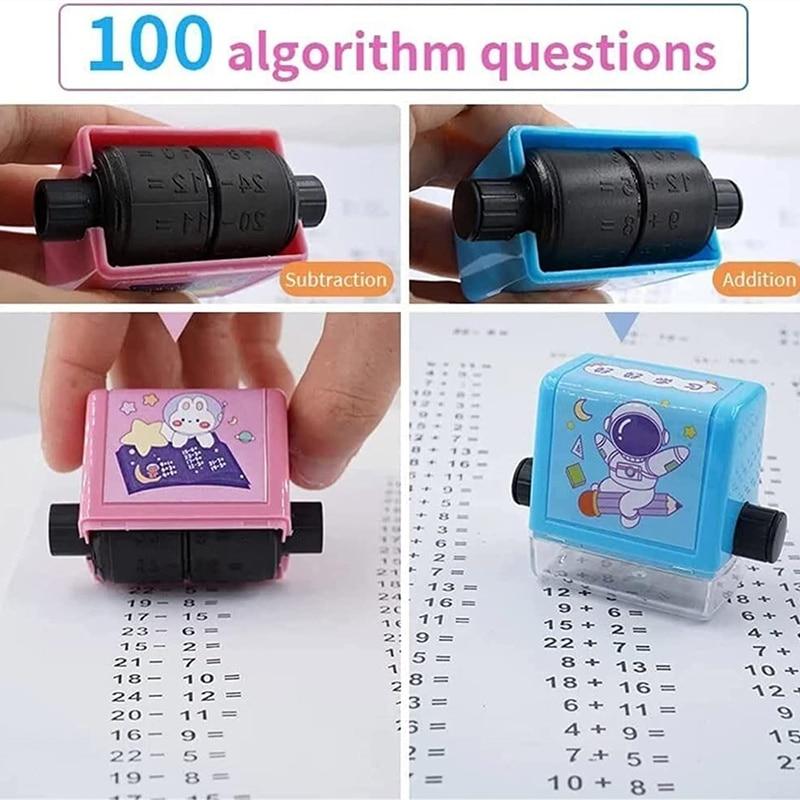 Math Roller Stamp Addition Subtraction Practice Primary School Mental Arithmetic Exercise
