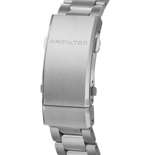 HAMILTON Men's Khaki Navy Watch (H77705145) Automatic, 30 ATM Water Resistant, Sapphire Crystal, Blue Dial, Stainless Steel