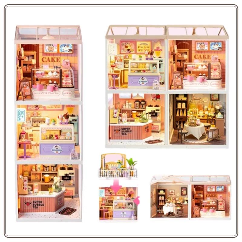 Rolife Super World Cake Shop DIY Houses Building Blocks Assembling Toy Models DIY House Decorations Christmas Birthday Gifts