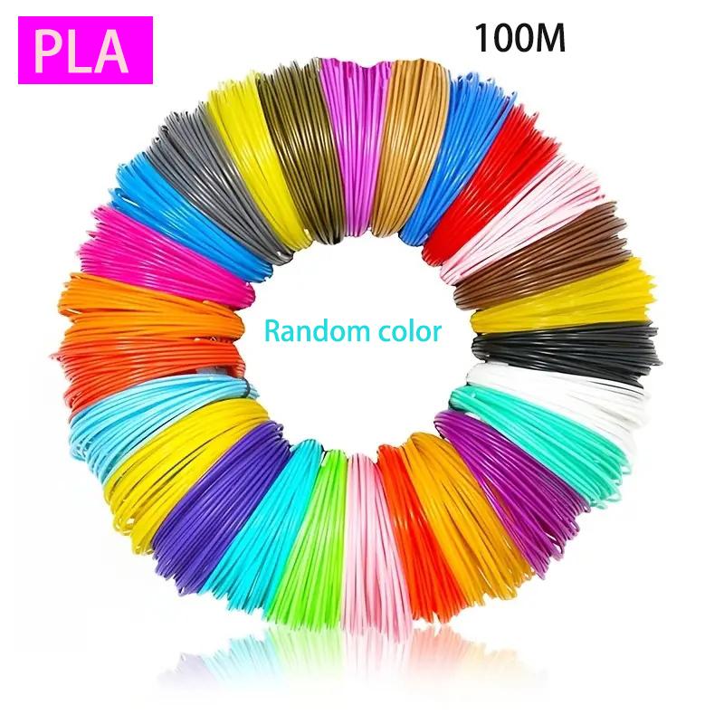 

Диаметр нити PLA 1,75 мм, цветной материал для 3D-печати для 3D-ручки, 10/20/30 цветов, 10M 25M 100M, бесцветный, без запаха и безопасный PLA Filagment