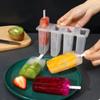 1/3pcs Popsicle Mold With Covered Four Grids Household Childrens Cute Popsicle Ice Cream Mold Diy Homemade Kitchen Accessories