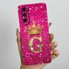 For Samsung Galaxy A37 A57 5G 2025 Crown Initial Letter Couple Phone Case SM-A376B SM-A5760 Soft Silicone Lens Protective Casing