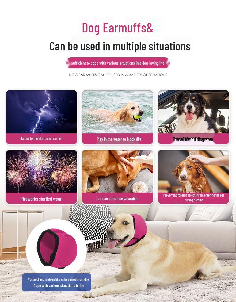 Waterproof Noise-Reducing Dog Ear Covers: Swim & Soothing Headgear