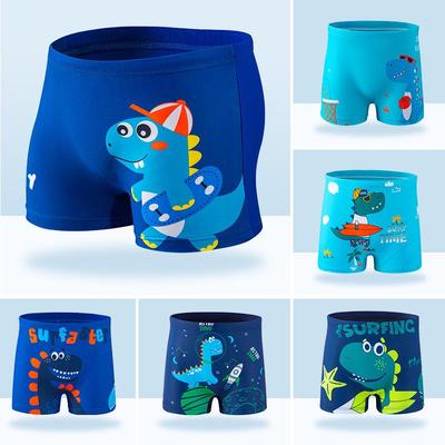 Multi-Color Cartoon Animal Swim Trunks for Boys - Small To Medium