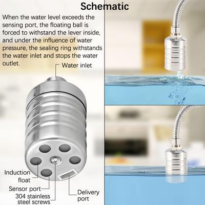 304 Stainless Steel Fully Automatic Water Level Control Float Valve,Auto Shut Off Float Valve for Water Tank