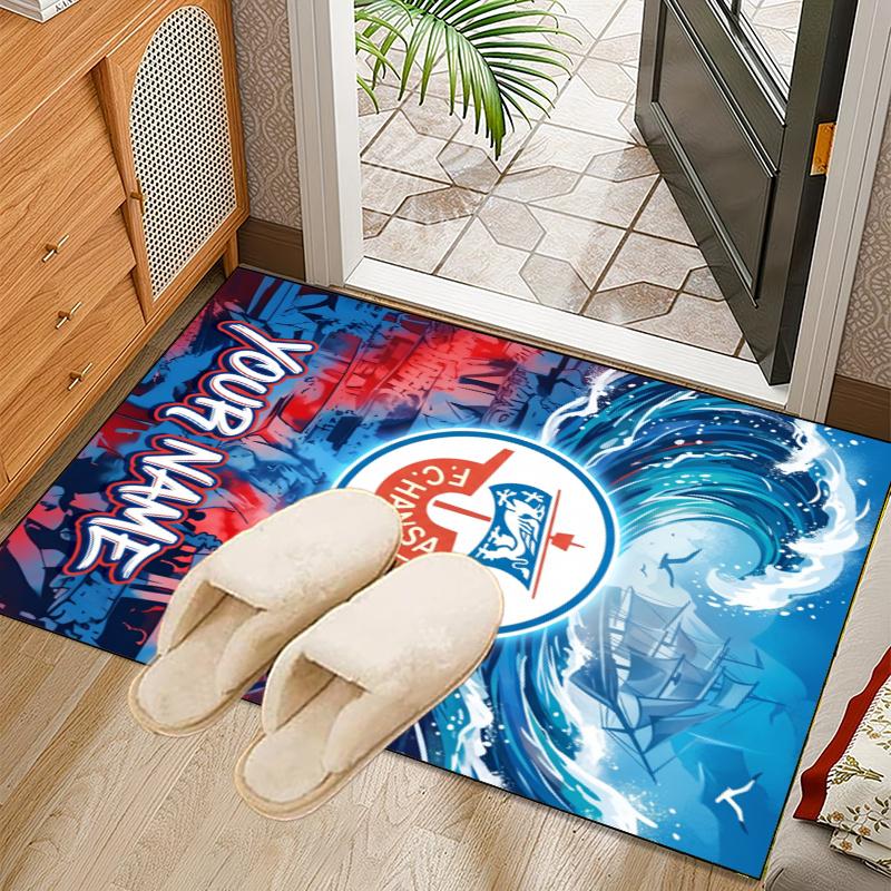 Benutzerdefinierter Name Hansa Rostock Teppich Büro Teppich, Innen Teppich, Stuhl Teppich, Wohnzimmer, Fußmatte Spiel Teppich Heimdekoration Geburtstag Weihnachtsgeschenke