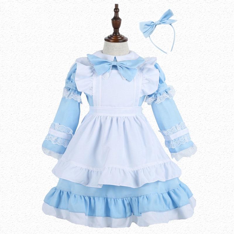 Alice In Wonderland Costume Cosplay Women Girl Maid Lolita Fancy Halloween Dress