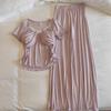Women's Modal Pajama Set: Summer Short Sleeve & Long Pants with Chest Pad