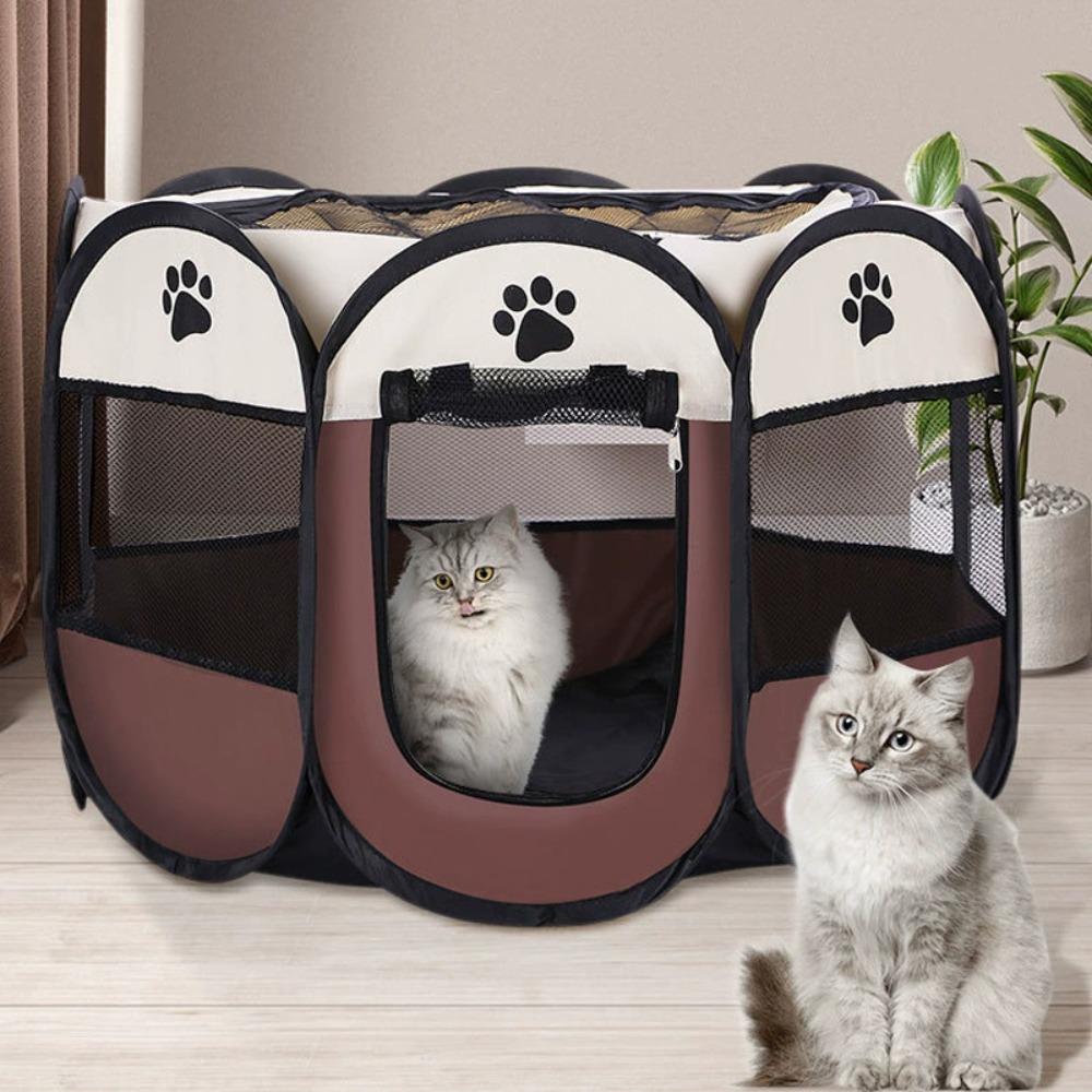 Cat and Dog Delivery Room Pet Octagonal Cage Breathable Fence Pet Tent Foldable Cat and Dog Bed Household Cat Bed Pet Supplies