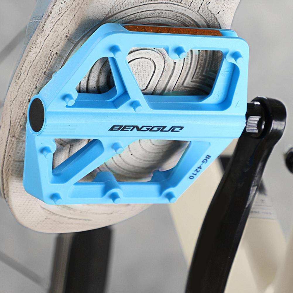 1/2Set Double DU Bearing Ultralight Bike Pedals with Reflector Mountain Bike Flat Pedals Bicycle Platform Pedal Bike Accessories