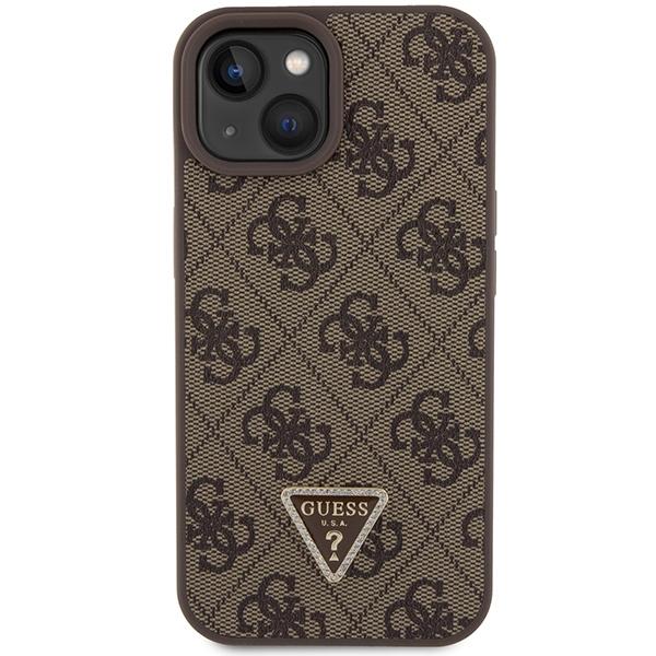 Guess Guhcp15Mp4Tdscpw Iphone 15 Plus / 14 Plus 6.7 Brązowy/Brown Hardcase Crossbody 4G Metal Logo