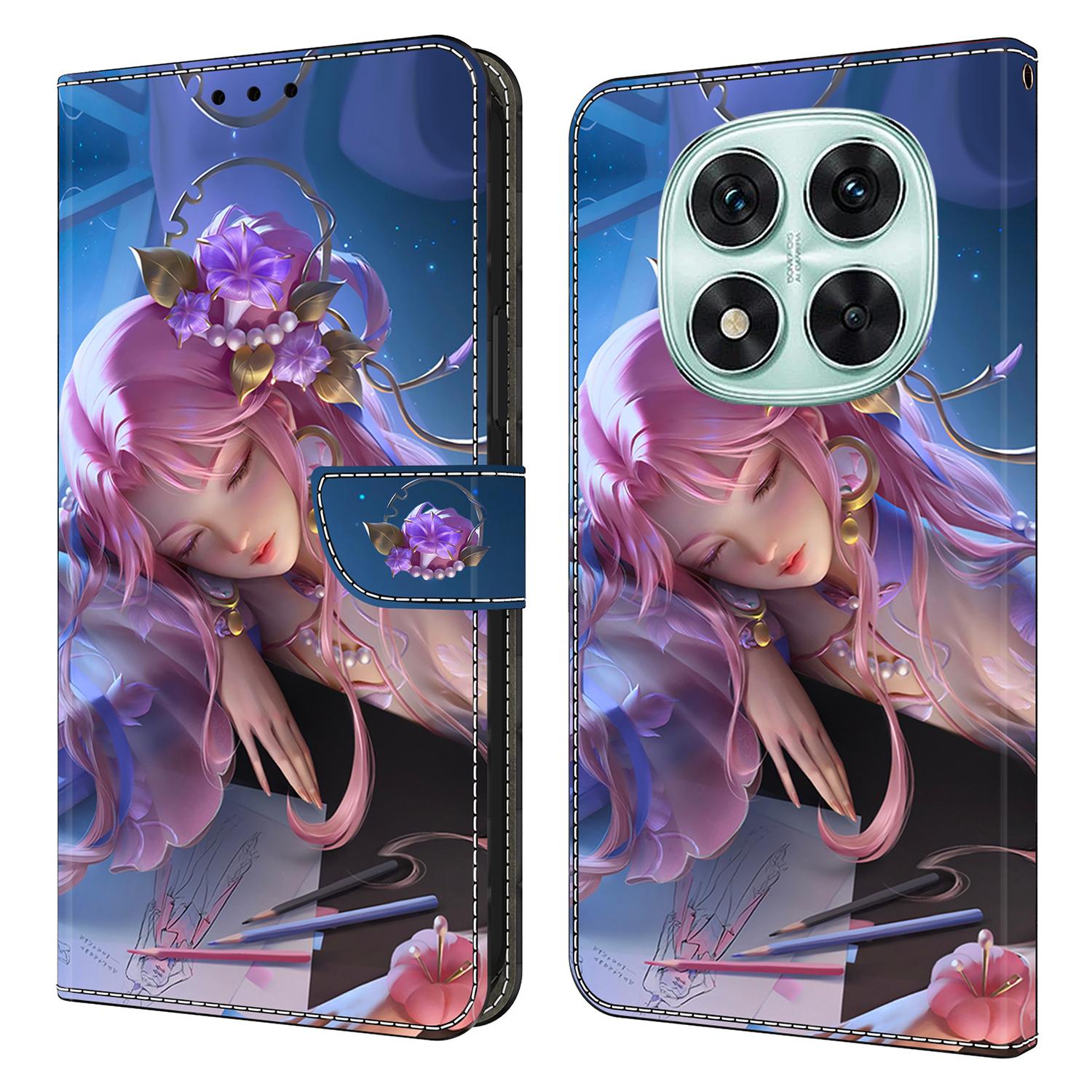 

Для Xiaomi Redmi Note 14 Pro 5G Чохол-гаманець з друком візерунка, підставка, шкіряна відкидна кришка для телефону Sleeping Beauty