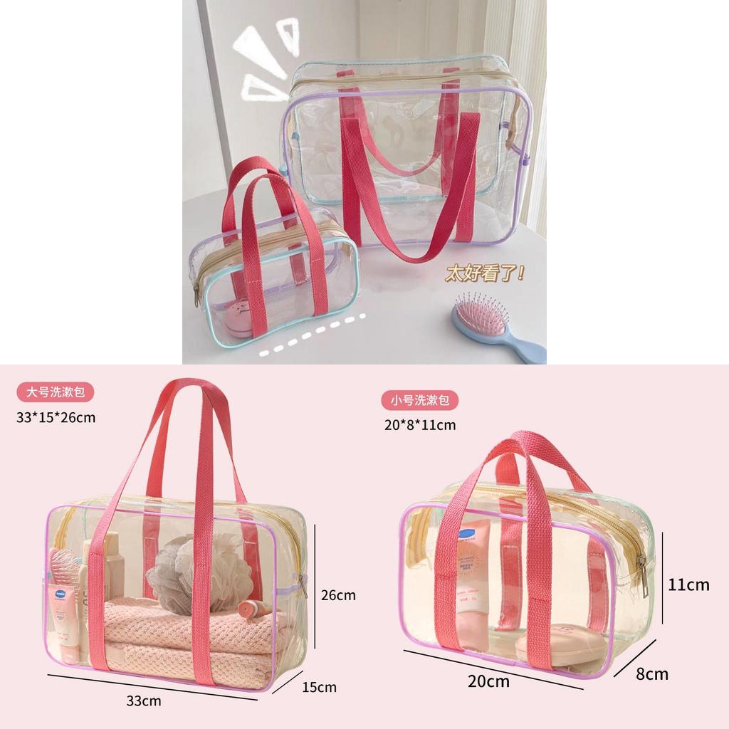 Pvc Travel Toiletry Bag With Multiple Compartments For Women And Men