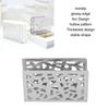Hollow Out Metal Napkin Holder Glossy Edge Stainless Steel Napkin Holder  Kitchen Countertop