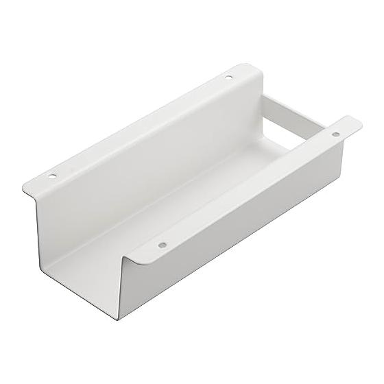 Yamazaki Jitsugyo Under Table Handy Mop & Remote Control Holder White Approx. W9.5 x D18 x H4.6cm Tower Remote Control Handy Mop Storage Quickly Used