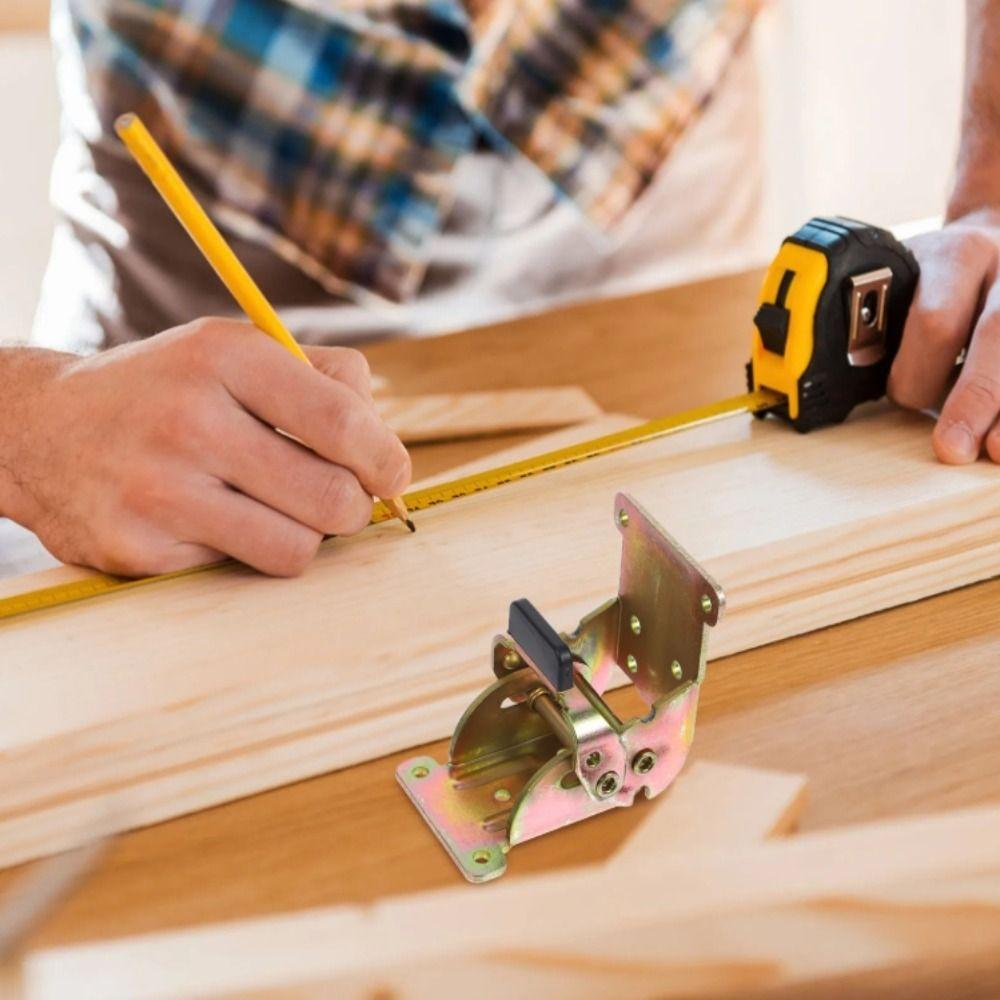 180 Degree Foldable Industrial Locking Hinges Iron Material With Screws Folding Lock Extension Dampening Hinge Invisible Folding