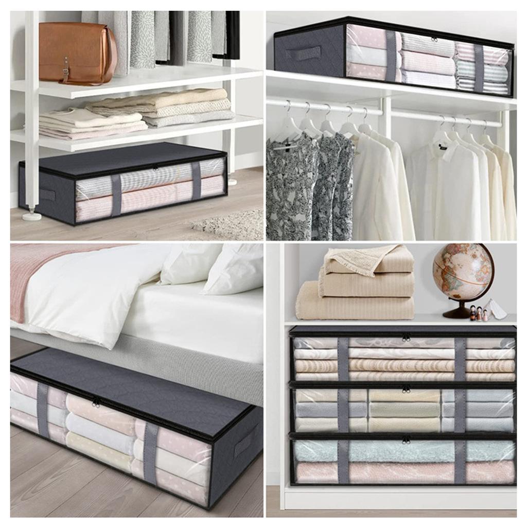 Foldable Underbed Storage Bag Multifunctional Finishing Bins For Nap Blanket