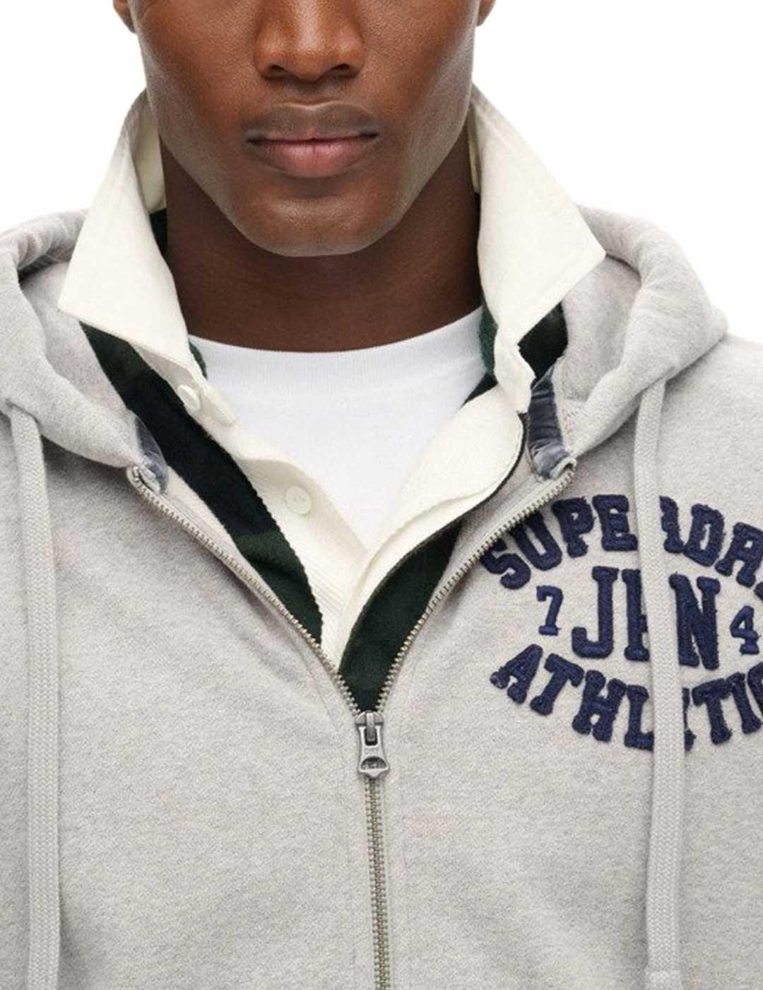 Superdry Grau Kapuzenjacke Vintage Athletic - Bild 2