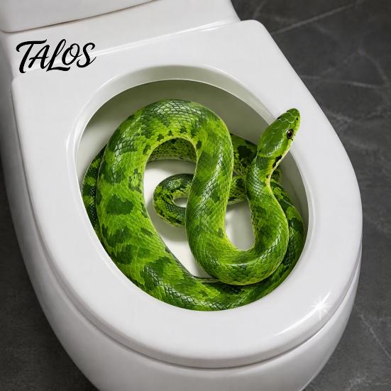 Home Party Wall Decoration Realistic Snake Toilet Seat Sticker, PVC Waterproof Python Funny Vinyl Sticker Decal, Creative Lid for Bathroom Art