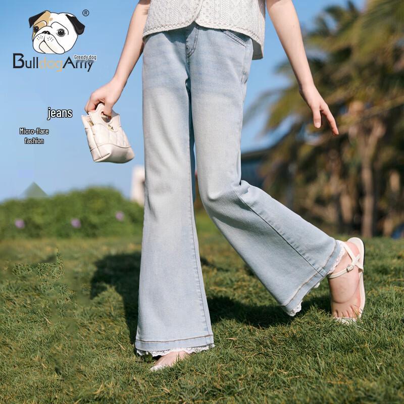 

CHANZUIGOU Girls Slim-Fit Flare Denim Pants 160 cm