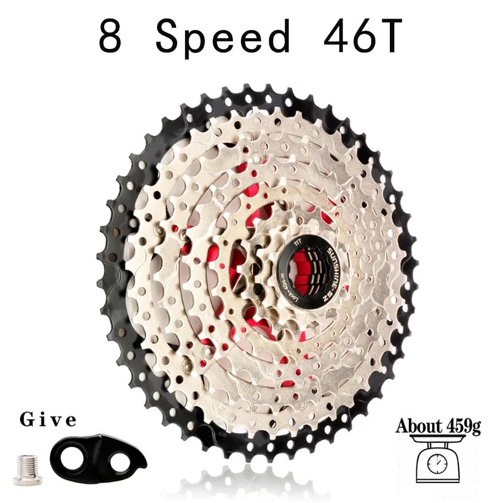 SUNSHINE MTB Cassette 8 Speed 8V K7 11 46 Mountain Bike 8s Freewheel Steel Flywheel Bicycle Sprockets Parts for M310 Tx35