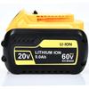 Compatible with DeWalt 20V/60V DCB609, DCB606, DCB612, DCB200, and DCB206 Lithium Batteries
