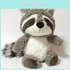 Adorable Big Tail Gray Raccoon Plush Doll Soft Stuffed Animal For Childrens Gift