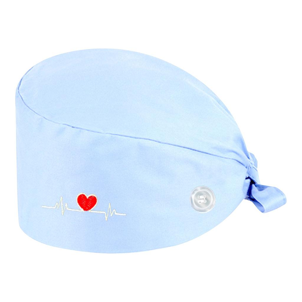 Fashion Solid Work Hat Casual Unisex Scrub Cap With Button