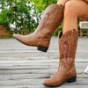 British medium heel knight boots winter pointed large size medium boots women