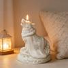 Cute Cloak Wolf Dog Mold Flexible Silicone Candle Mold Decorative 3D Wolf Mold  Plaster Statues