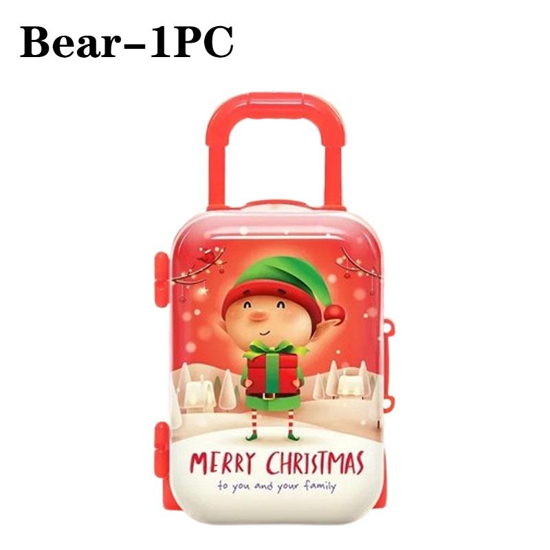 

1-10 шт. Рождественская коробка для конфет, чемодан-тележка эльфа, чемодан для куклы, подарочная коробка, принадлежности для тематической вечеринки к празднику, новогоднее украшение