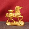 Horse Figurine Gold Ingot Wealth Lucky Animal Home Decor Craft Statue
