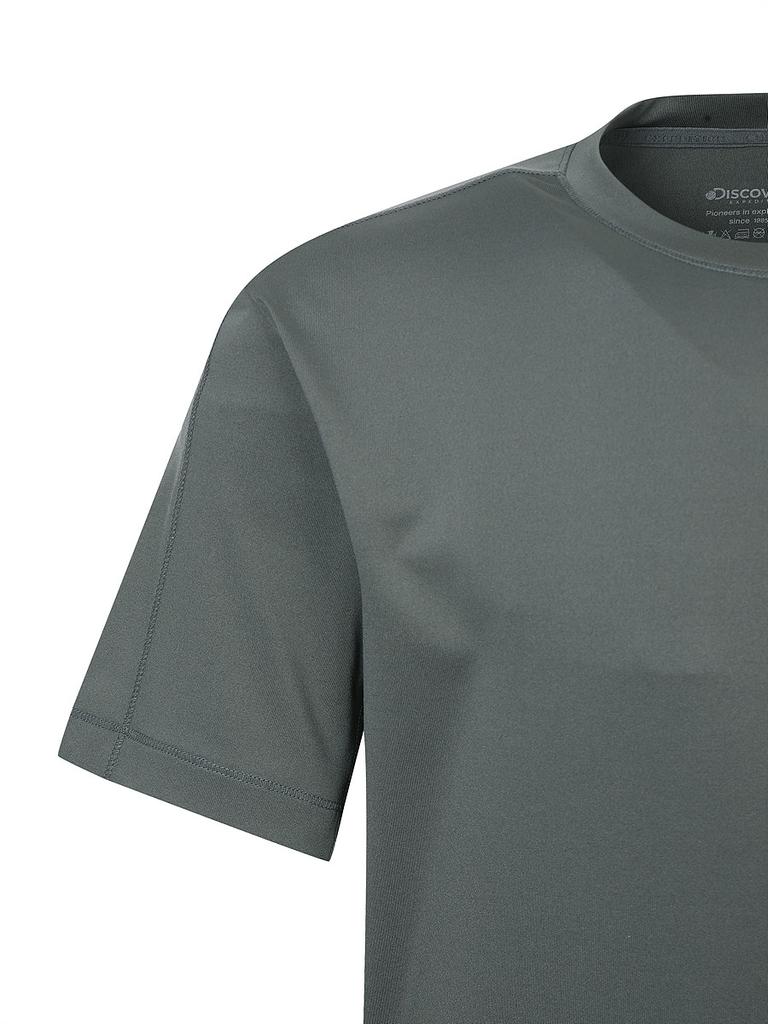 DISCOVERY EXPEDITION Men'S Cutout Functional Short Sleeve T-Shirt (D/Grey)