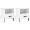VidaXL Tables de chevet 2 pcs blanc 40x35x47,5 cm bois d’ingénierie 827453