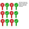 6PCS Yes/No Sign Paddles with Handle Comfortable Grip Voting Card Red Green Symbols Double-Sided Cards for Game Answering