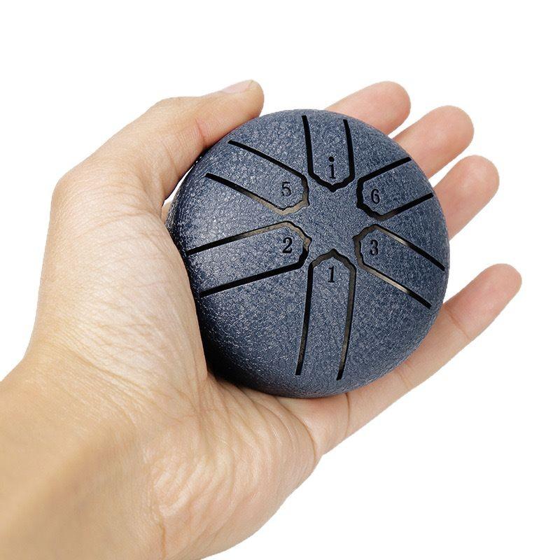 3-inch 6-tone Mini Hollow Drum Percussion Instrument Steel Tongue Drum Children's Portable Instrument Pocket Drum Toy Small Drum