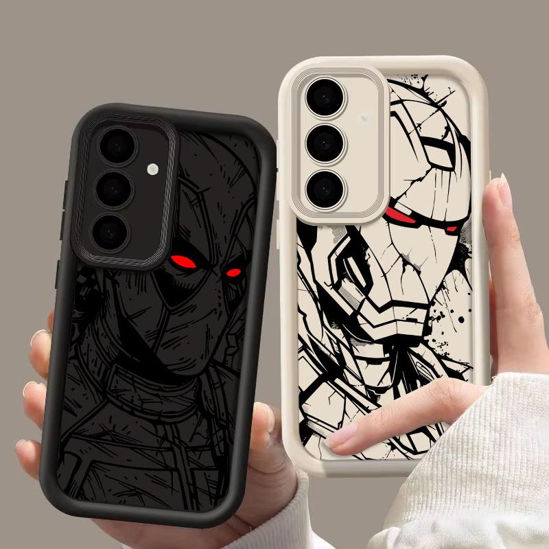 Cool Marvel Deadpool Ironman S26 Ultra Case For Samsung Galaxy S26 S25 S24 S22 S23 Ultra S21 Plus S20 S25 FE 5G Protection Cover