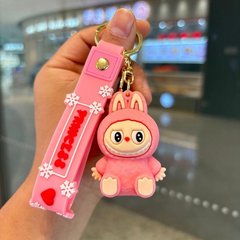Kawaii Fashion Doll Keychain Car Key Holder Keyrings Figure Fashion Doll Pendant for Backpack Accessories Jewelry Kids Toy Gifts