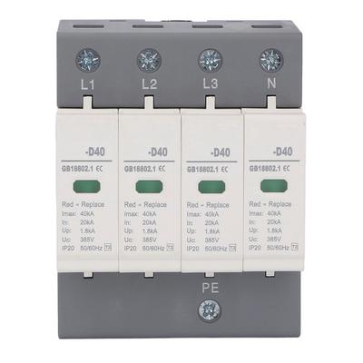 4P Überspannungsschutzgerät IP20 Überspannungsableiter Schutz 385V AC 36MM Schienenmontage