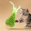 Wobbling Cat Toy Wooden Base Cat Teaser with Feathers Interactive Wobble Cat Kicker Toy for Cat Patting Solo Entertainment